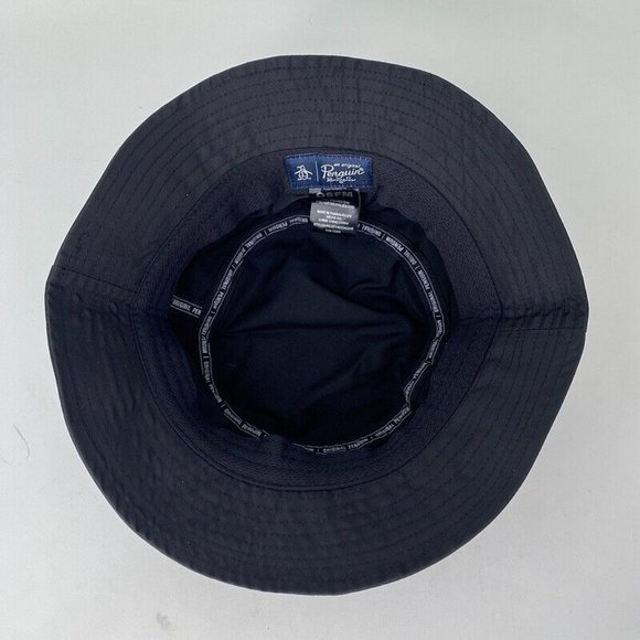 Original Penguin Bucket Hat OSFM Polyester Black Summer Pool Beach Style $45 - Picture 6 of 8